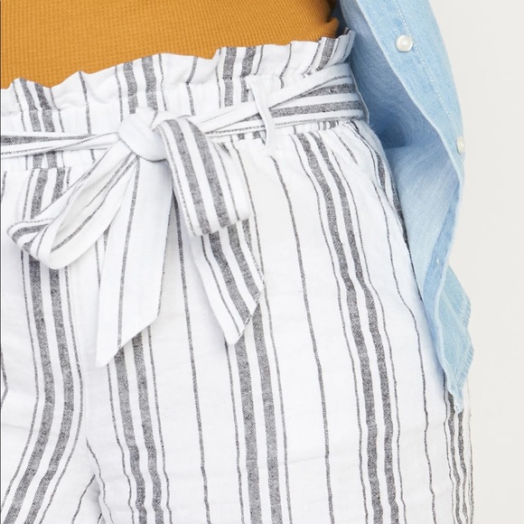 NWT OLD NAVY High-Waisted Tie-Belt Linen-Shorts - Picture 7 of 10